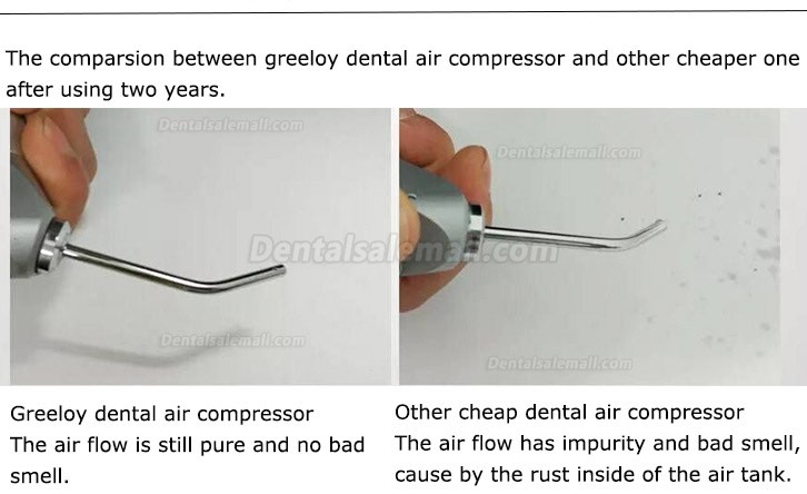 Greeloy® Dental Oilless Air Compressor GA-81 One By Two